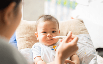 乳児期の小児患者への看護