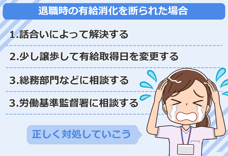 退職時の有給消化を断られた場合の対処法