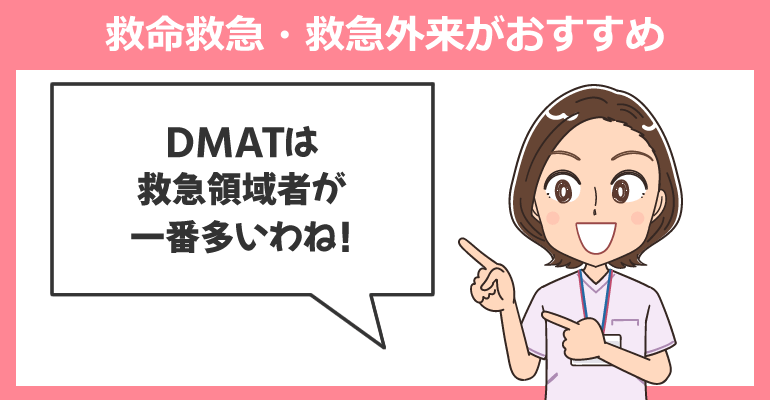 救命救急（ER）・救急外来等に勤務がおすすめ