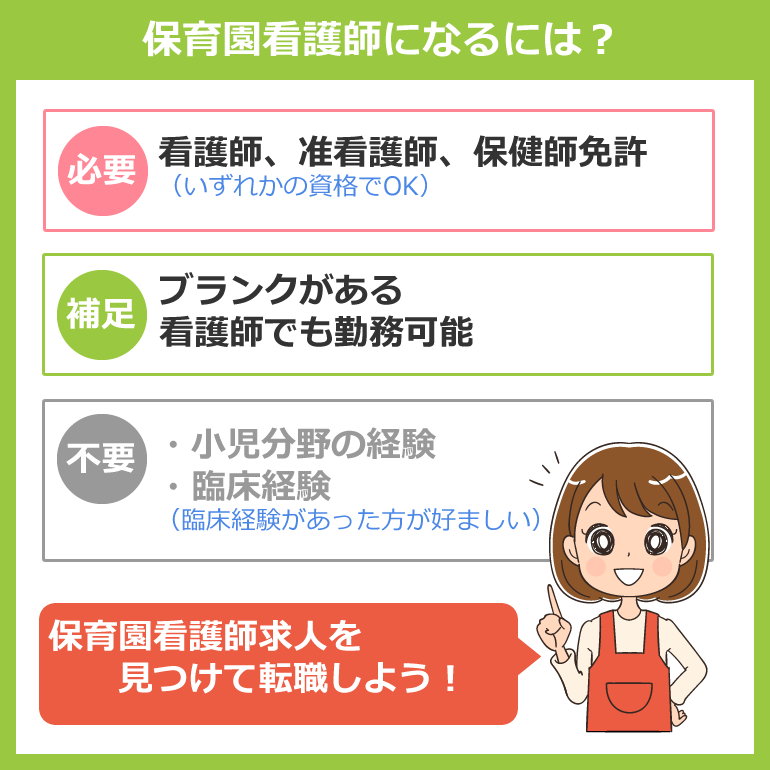 保育園看護師になるには？