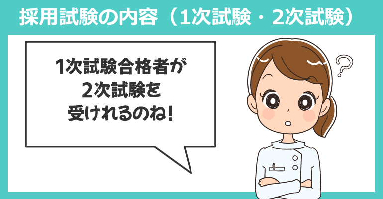 採用試験の内容(1次試験・2次試験)