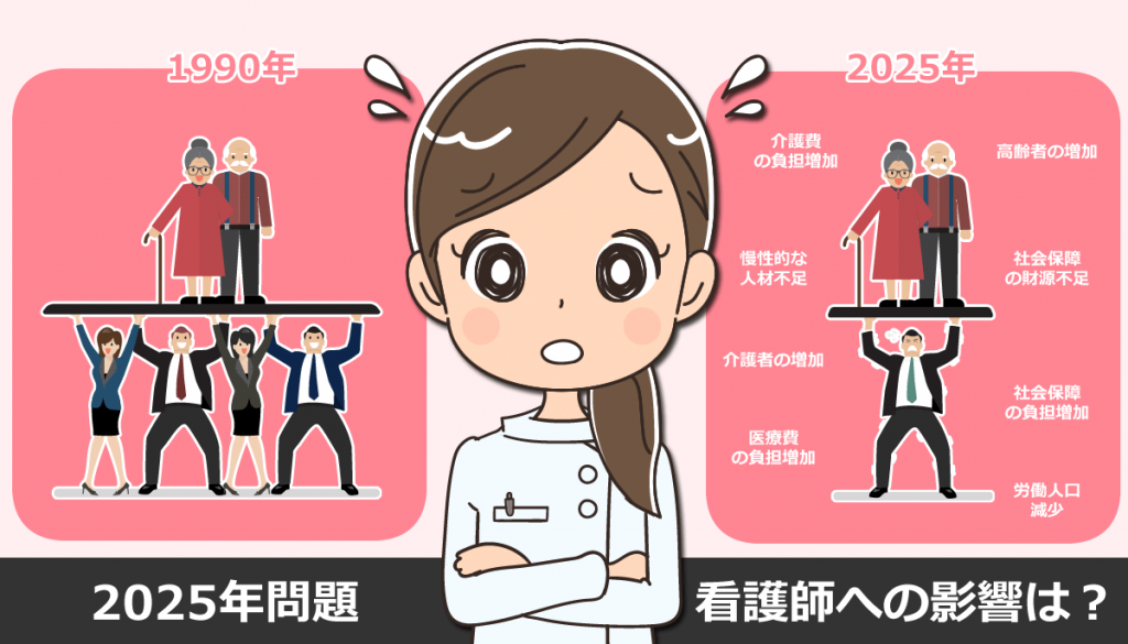 2025年問題！看護師は余る？不足する？与える影響や働き方