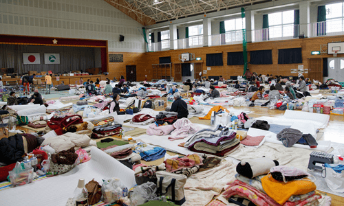 避難者の体調把握や処置