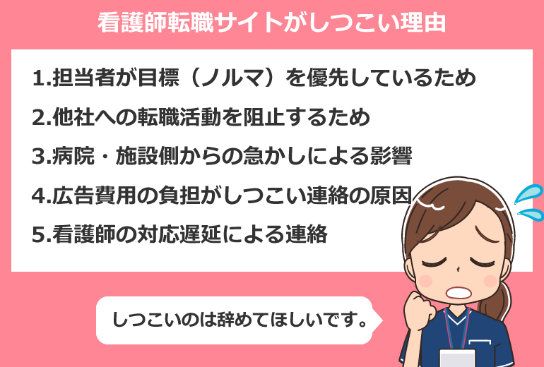看護師転職サイトがしつこい理由